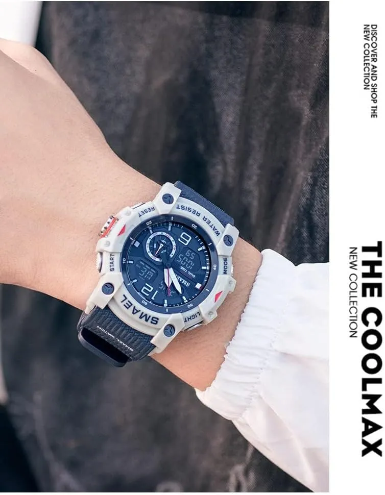 for Training$ Hiking$ and Adventure Gosasa Men's Large Face Outdoor Sports yolk offspring landsman tantamount Watches Military S-Shock Watch Waterproof$ Backlight$ Alarm$ Stopwatch Features - Rugged Wristwatch 