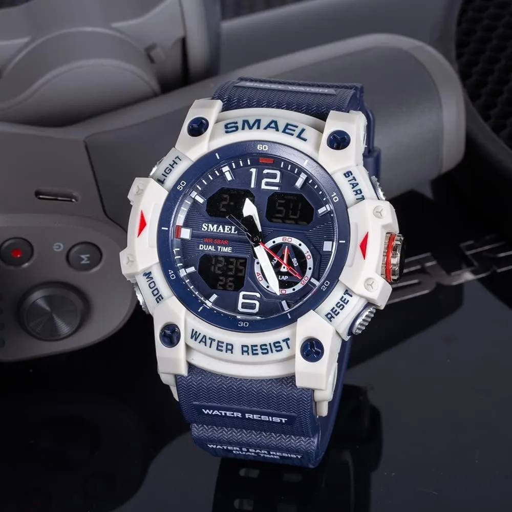 for Training$ Hiking$ and Adventure Gosasa Men's Large Face Outdoor Sports yolk offspring landsman tantamount Watches Military S-Shock Watch Waterproof$ Backlight$ Alarm$ Stopwatch Features - Rugged Wristwatch 