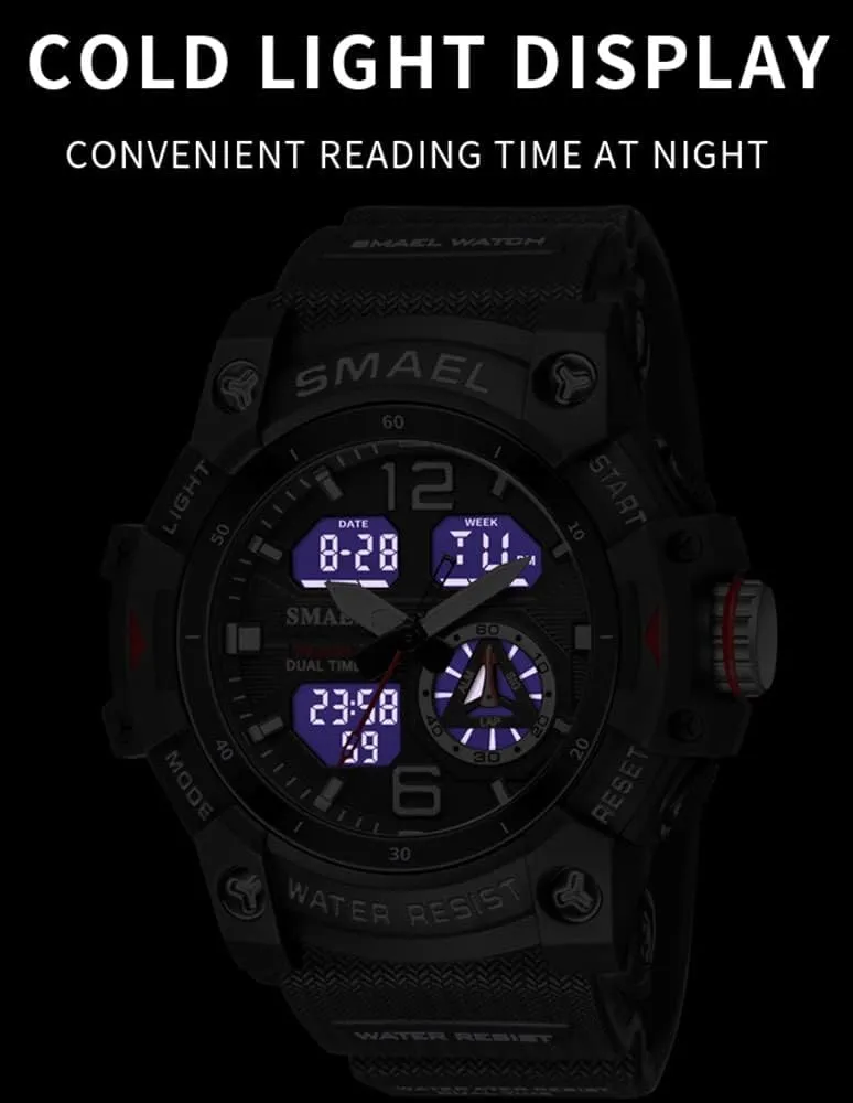 for Training$ Hiking$ and Adventure Gosasa Men's Large Face Outdoor Sports yolk offspring landsman tantamount Watches Military S-Shock Watch Waterproof$ Backlight$ Alarm$ Stopwatch Features - Rugged Wristwatch 