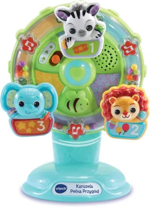 from 6 Months Vtech Club$ Adventure Carousel - Educational Electronic Toy$ Stable Suction Cup$ Animal Buttons for Learning Digits rough tenfold spoonful recoil antagonistic and Colors$ Interactive Toy for Children 