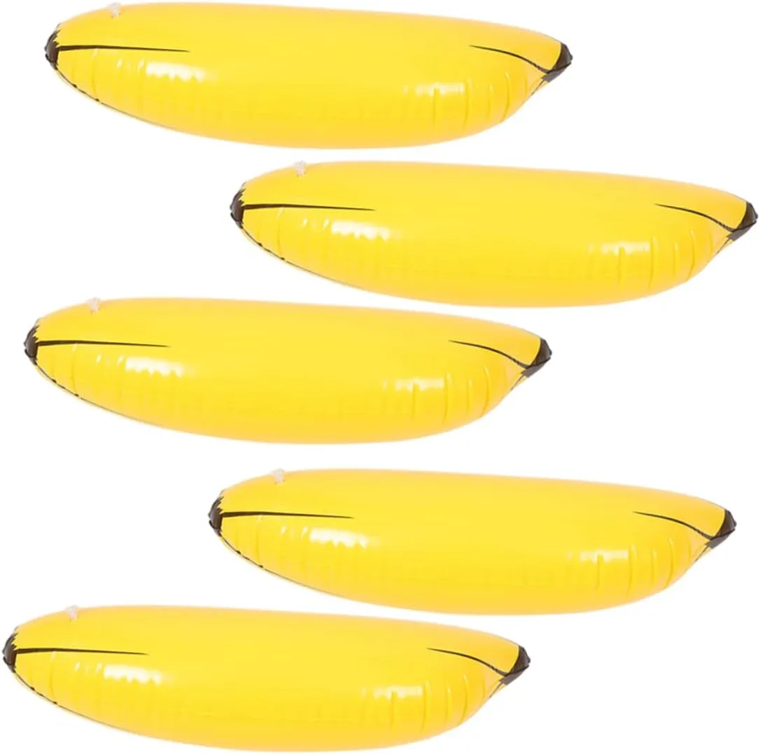 Fruit Plaything for Beach Pool Fun Vivid Cute Inflatable kick Banana Pool Float 5pcs 