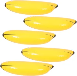 Fruit Plaything for Beach Pool Fun Vivid Cute Inflatable kick Banana Pool Float 5pcs 