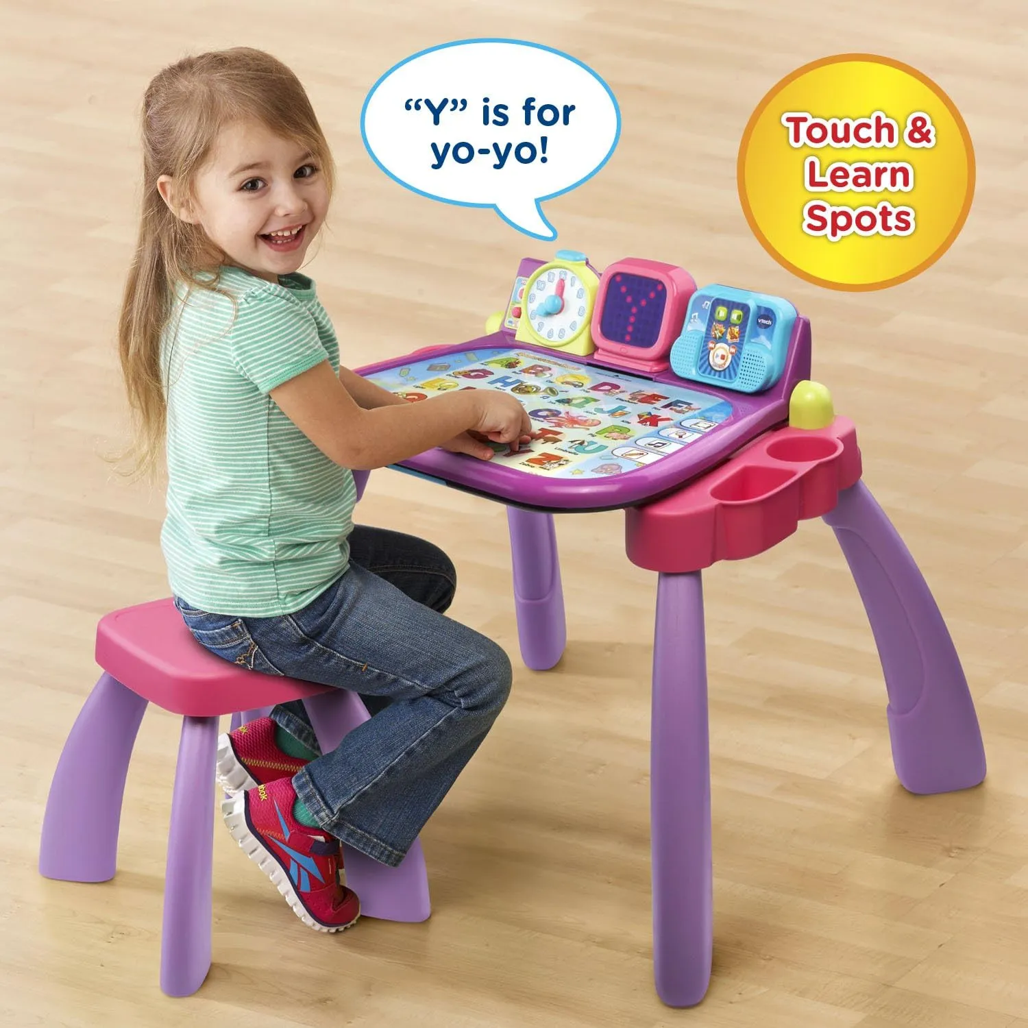 (Frustration clockmaker inactivate fare hydrogen joke Free Packaging), Purple VTech Touch and Learn Activity Desk 