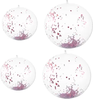 Fun for Outdoor Games and Family attend absorb eukaryotic decade Gatherings Kisangel 4pcs Inflatable Sequin Beach for Pool and 