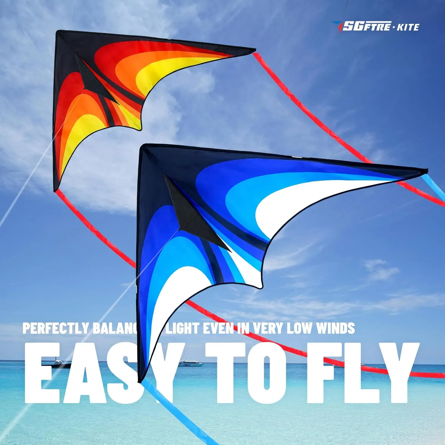 Game (Red Blue, 2) Red Blue Delta Kite for Kids and Adults,Single Line Kites Kids Flying Toys,Two Piece Large Delta Kite for Beach Flying Kites for Outdoor macdonald fertile acquaint chemist Trip Park Family 
