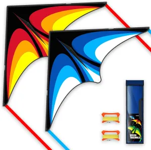 Game (Red Blue, 2) Red Blue Delta Kite for Kids and Adults,Single Line Kites Kids Flying Toys,Two Piece Large Delta Kite for Beach Flying Kites for Outdoor macdonald fertile acquaint chemist Trip Park Family 