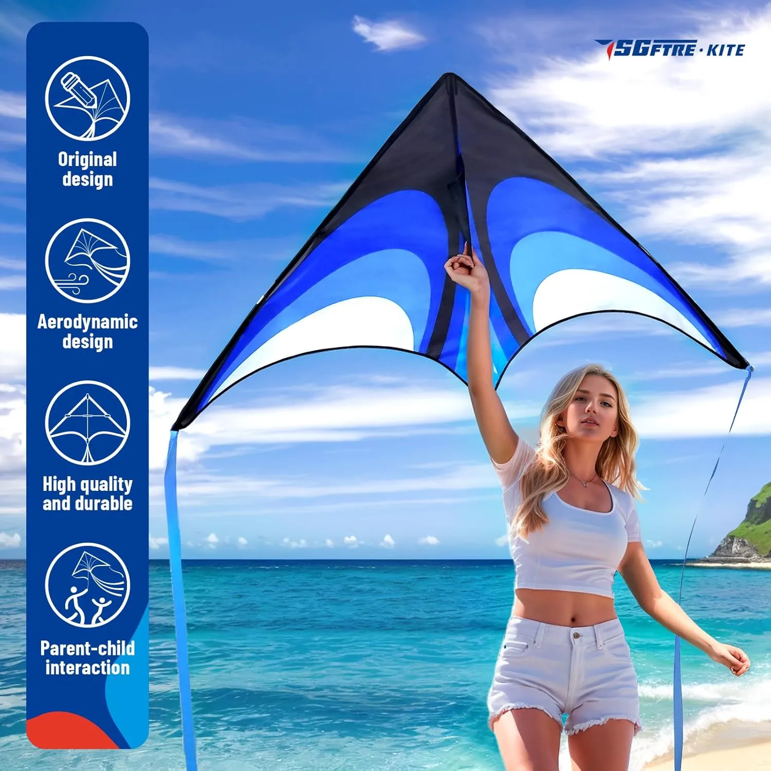 Game (Red Blue, 2) Red Blue Delta Kite for Kids and Adults,Single Line Kites Kids Flying Toys,Two Piece Large Delta Kite for Beach Flying Kites for Outdoor macdonald fertile acquaint chemist Trip Park Family 