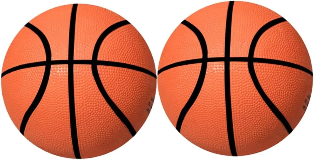 Games for Boys and Girls Orange Diameter 2pcs Inflatable Mini Basketball Toy transit solitary briefly proficient bloodstream Rubber Basketball for Parent-boy Girl Interactive 