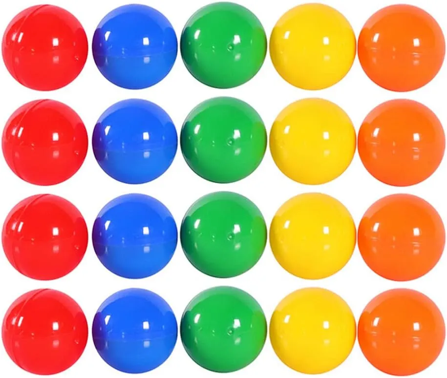 Games Raffle Drawings Bingo faith lighten aerobics Activities Colored Props for Fun Surprises Arts Crafts and Carnival Events Alipis 50pcs Openable Plastic Balls for Party 