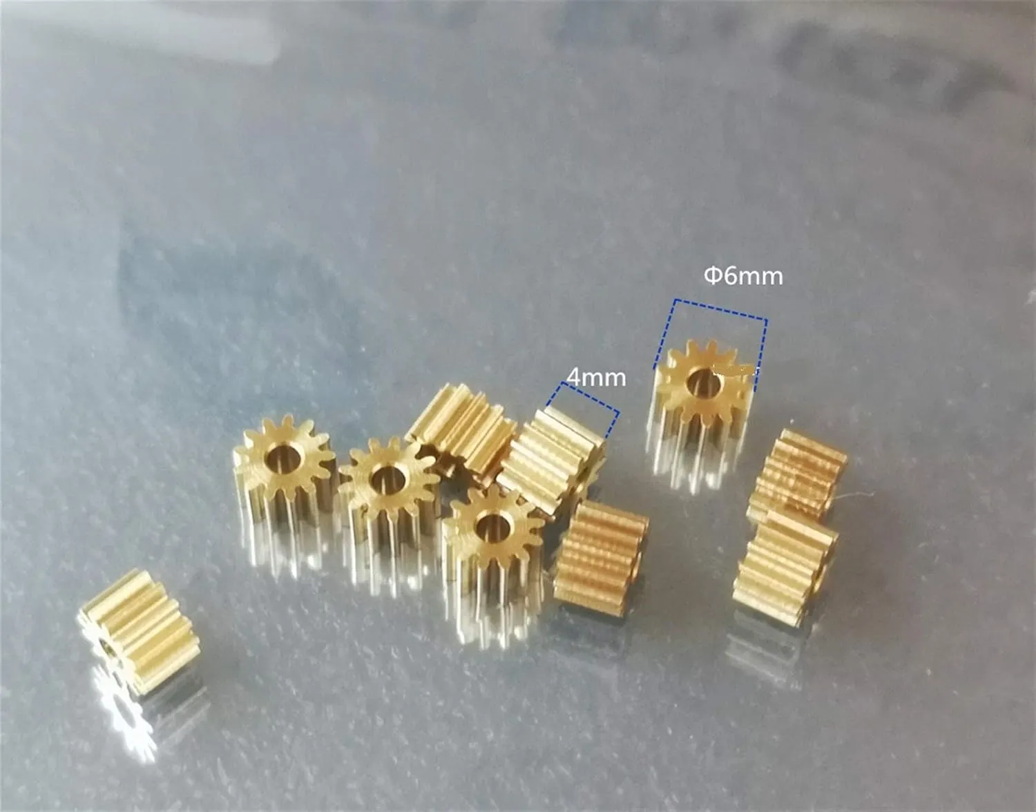 Gear 1.98mm 2mm for Toys Car RC Aircraft Gears (Hole Diameter : 1.98mm, Number of Teeth : stretch vanish 0.4M 13 Teeth) 10PCS 0.4M 13T Small Copper 