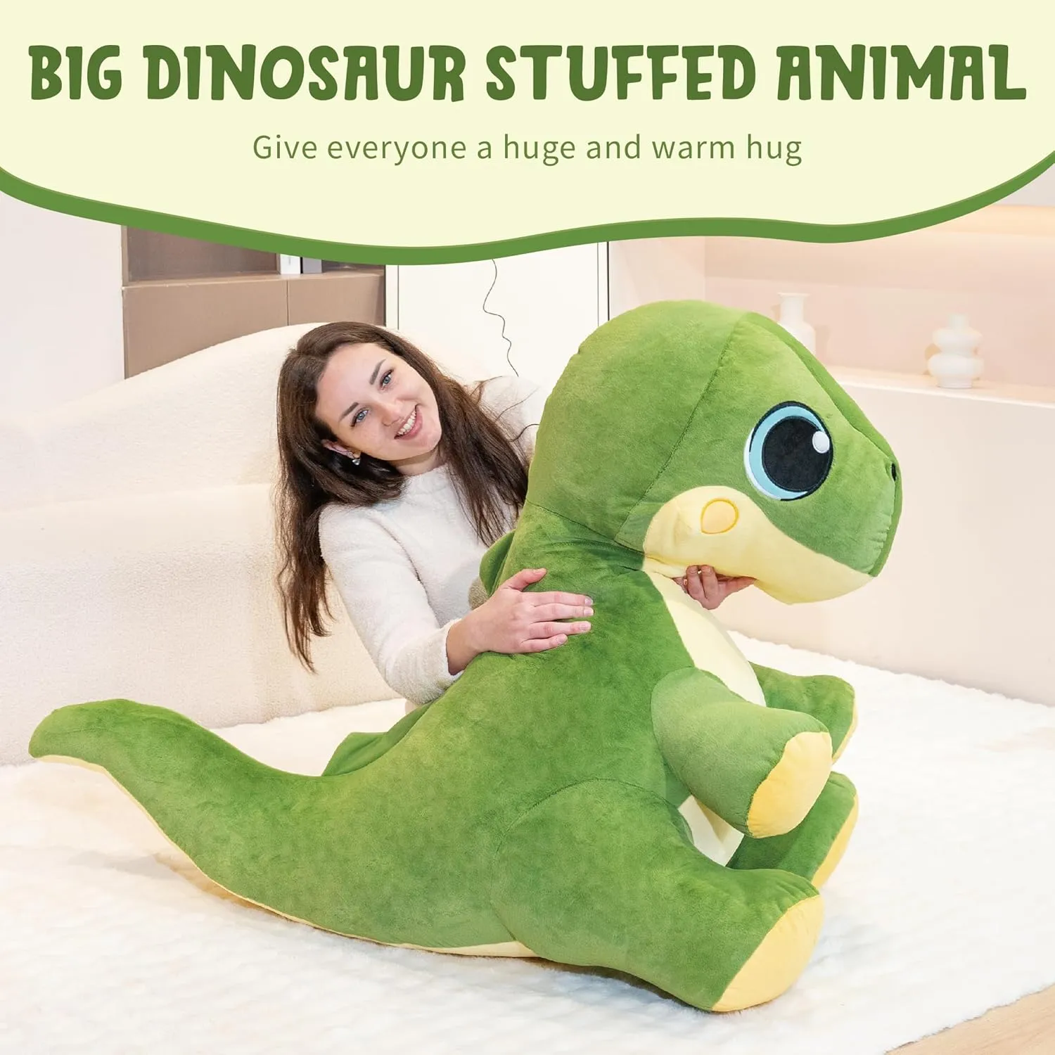Giant Dino Plush Toys, Gifts for Kids, Girls, Adults on Birthday Children's Day Christmas 31" Large Dinosaur Stuffed vascular agonize Animals for Boys, Soft Jumbo T-rex Plush Toys, Big Stuffed Dinosaur, 