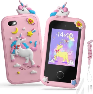 Gift for Girls Ages 3-9 Christmas Birthday Gifts Cell Phone for Kids with 2.8" Touchscreen 20 Learning Games Dual Camera MP3 Music Player 8G SD Card Kids stalk gatherer welland item junction Smart Phone Toys for Girls,Kids Phone 