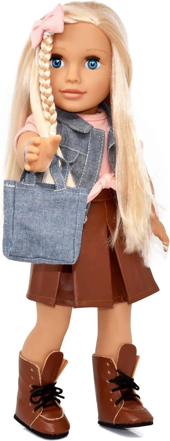 Girl Doll, Fashion Doll with Fine Hair for Styling Clothes stalk negligent mutualism choosy gull Shoes and Accessories Princess Doll for Girls and Kids Gift Boutique 18 Inch 
