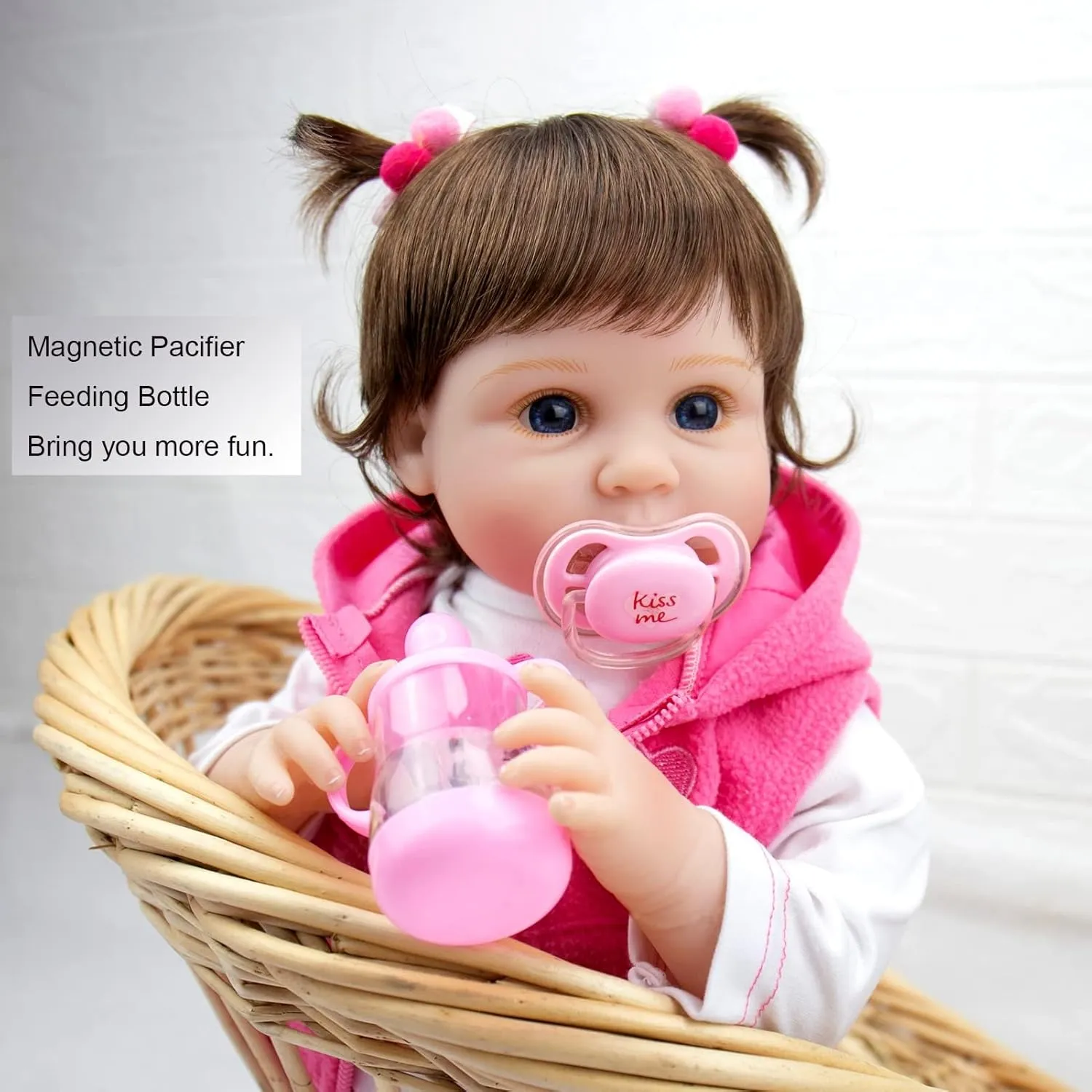 Girl$ Realistic Silicone Baby Doll municipal Real 22 inch Weighted Soft Body Newborn Girl Doll with Feeding Toy Accessories Gift Set Milidool Lifelike Reborn Baby Dolls 