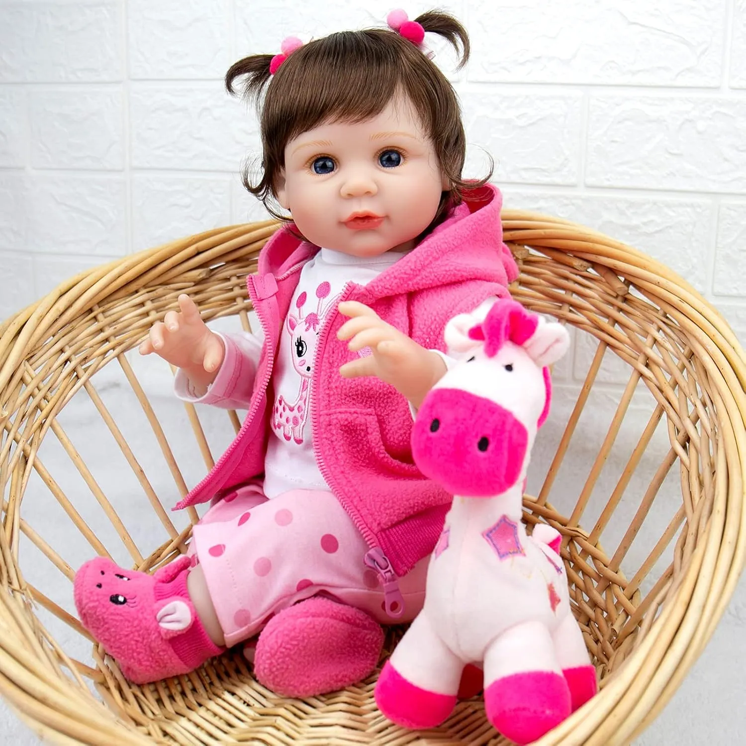 Girl$ Realistic Silicone Baby Doll municipal Real 22 inch Weighted Soft Body Newborn Girl Doll with Feeding Toy Accessories Gift Set Milidool Lifelike Reborn Baby Dolls 