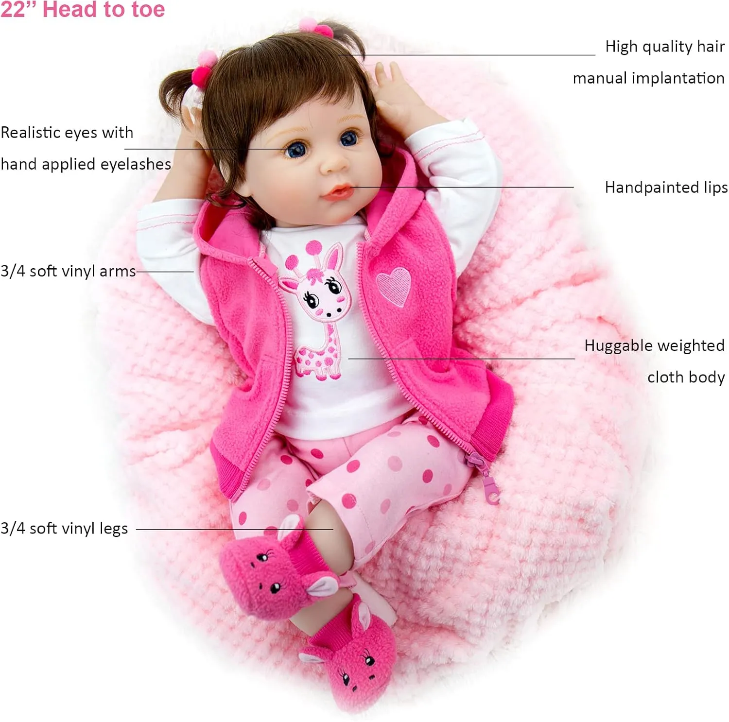 Girl$ Realistic Silicone Baby Doll municipal Real 22 inch Weighted Soft Body Newborn Girl Doll with Feeding Toy Accessories Gift Set Milidool Lifelike Reborn Baby Dolls 