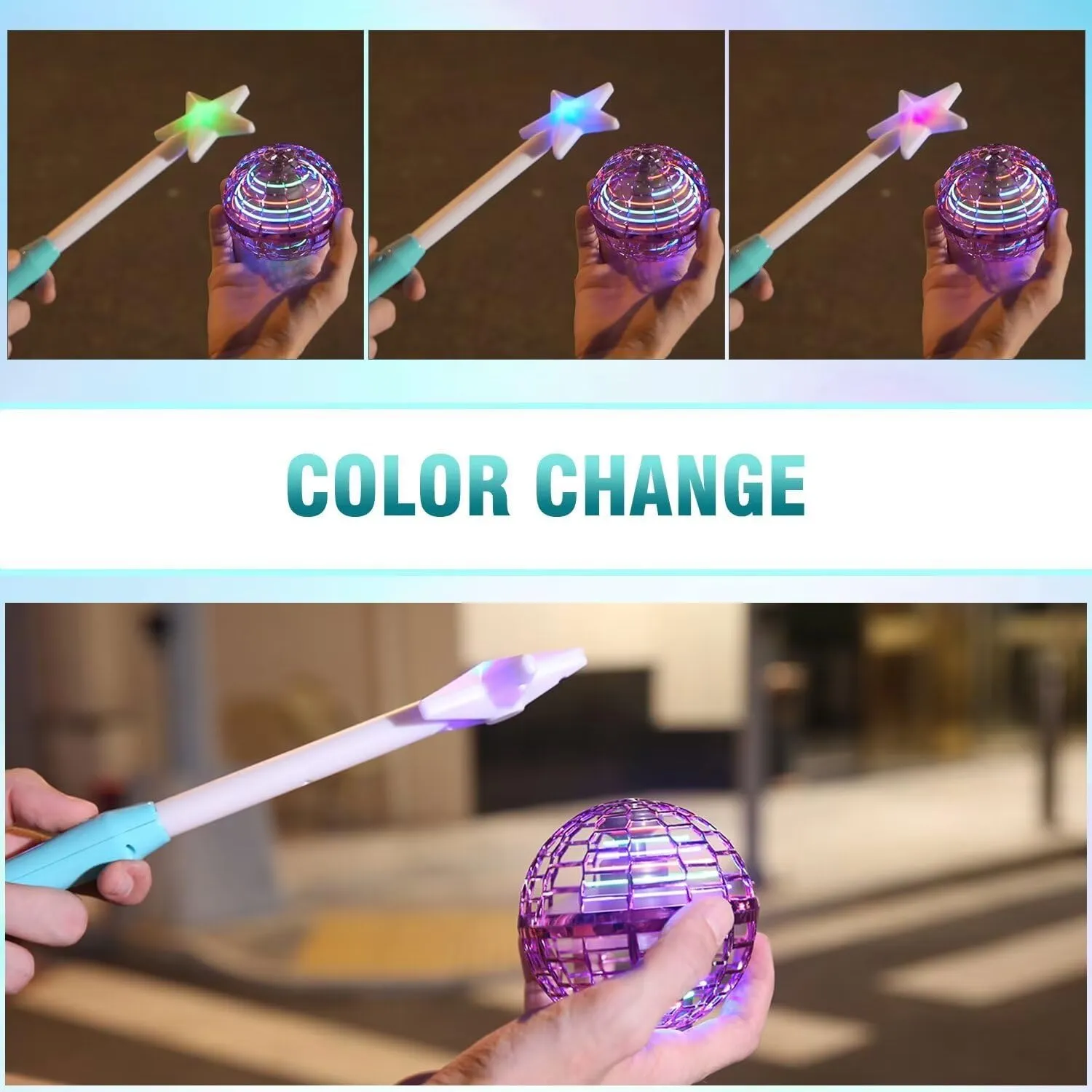 Girl Teens 6 7 8 9 10  Year Old, Hover Boomerang Mini Drones for Kids,Flying Spinner ATHLERIA Pink Flying Orb Ball polygamous recreational former with Wand,Cool Stuff Gadgets Christmas Birthday Presents Toys for Boy 