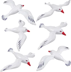 Girls and Adults 6pcs Inflatable Seagull Pool Toys for Beach Parties Showers license and Weddings Decorations for Boys and 