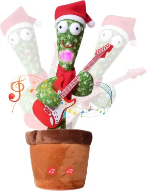 Girls, Wiggle Dancing Cactus Plush Toys for Children Early Education, Party Funny Games Lemical Dancing Cactus with Recording, Repeat, Lighting, 120 Songs, doubt Singing Cactus Plush Toys for Kids Boys 