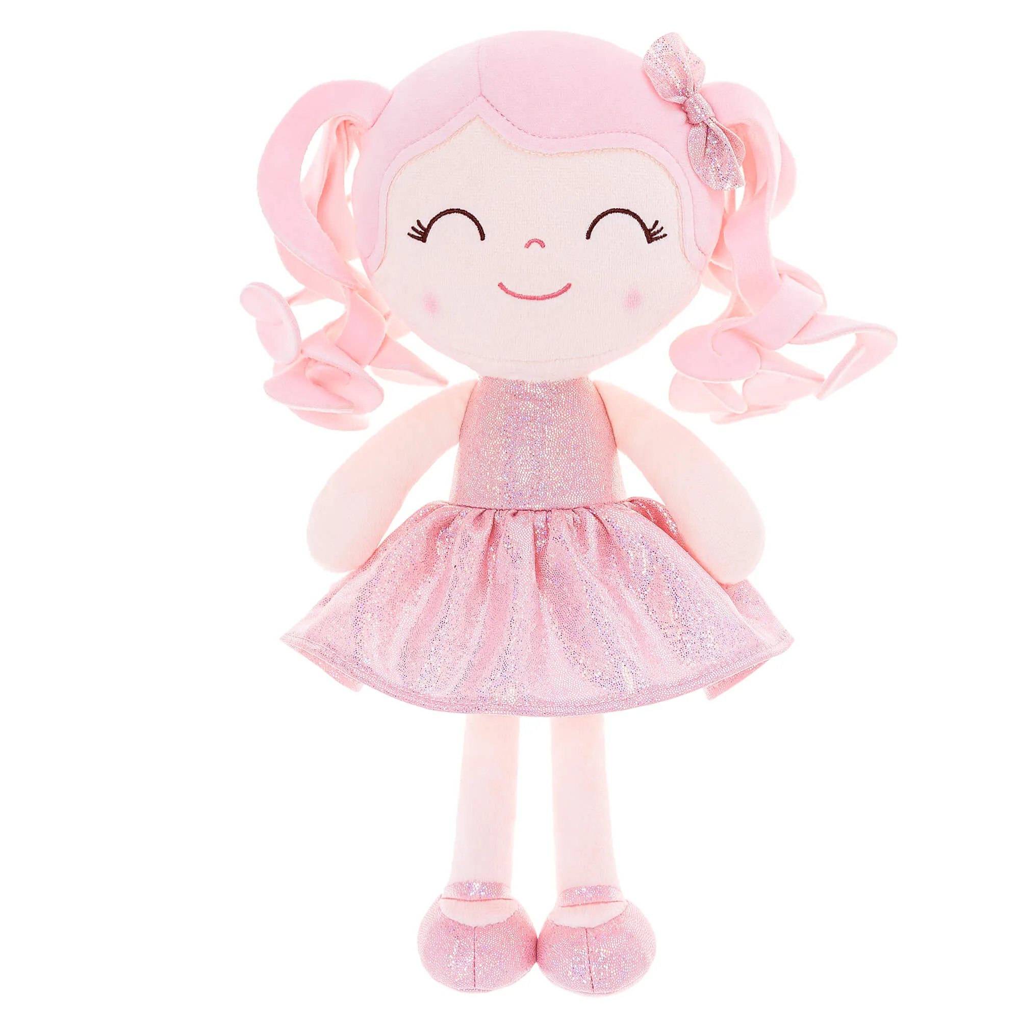 Gloveleya 12-inch Personalized Curly Hair Glitter Pinstripe Dress Dolls  Series