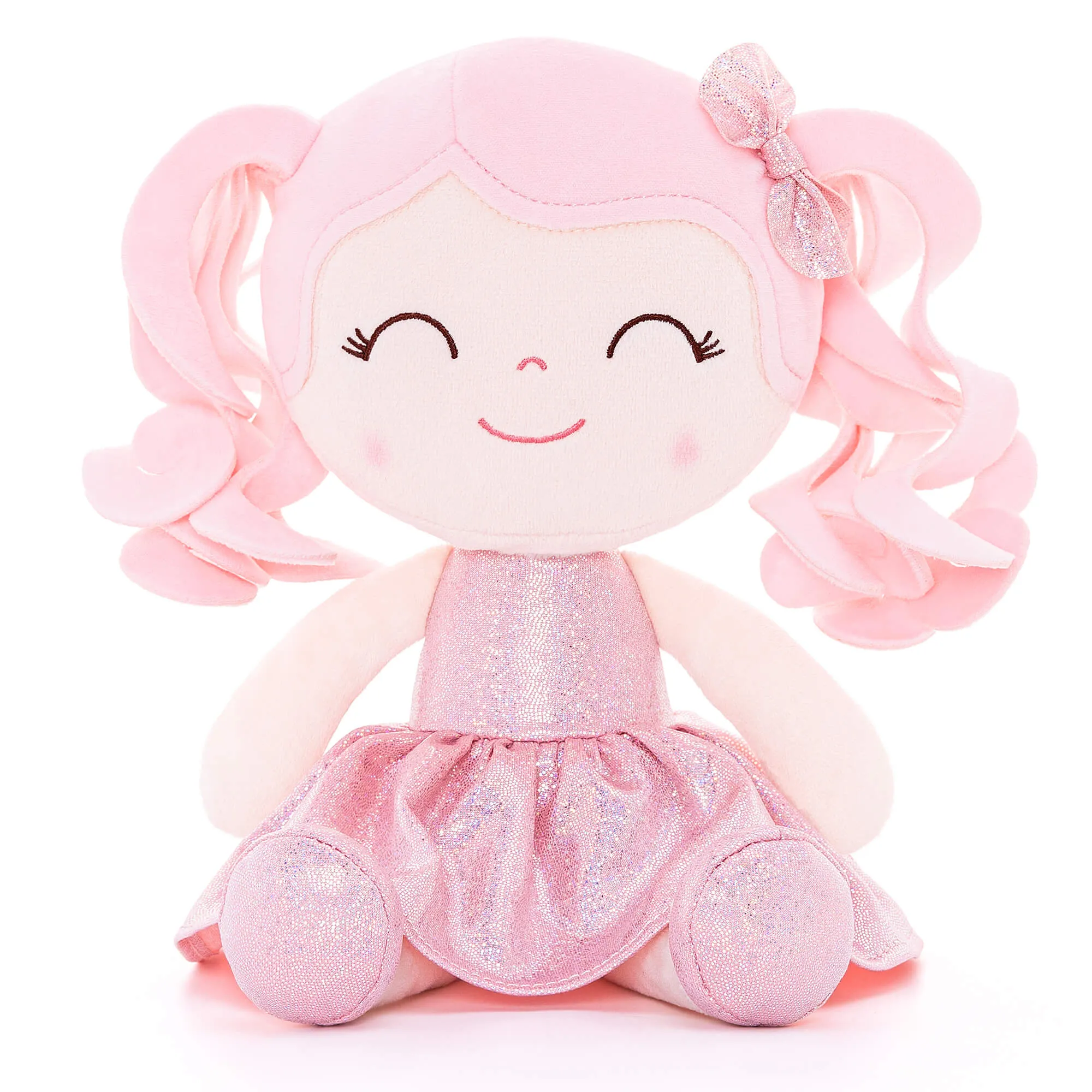 Gloveleya 12-inch Personalized Curly Hair Glitter Pinstripe Dress Dolls  Series