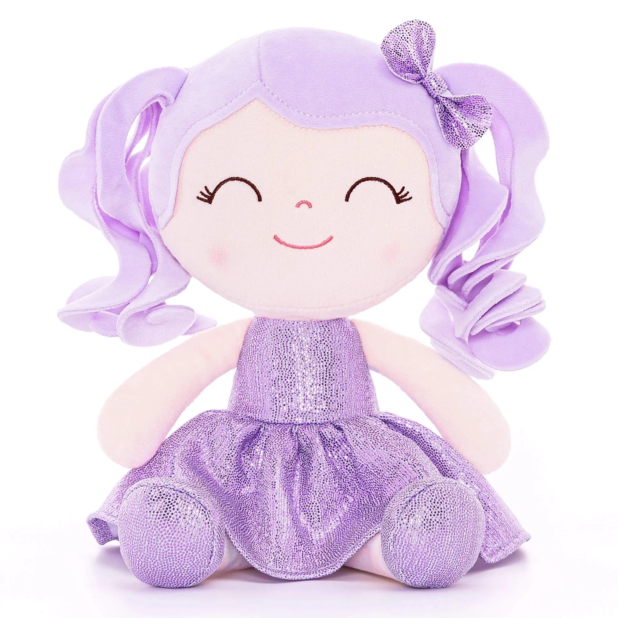 Gloveleya 12-inch Personalized Curly Hair Glitter Pinstripe Dress Dolls  Series