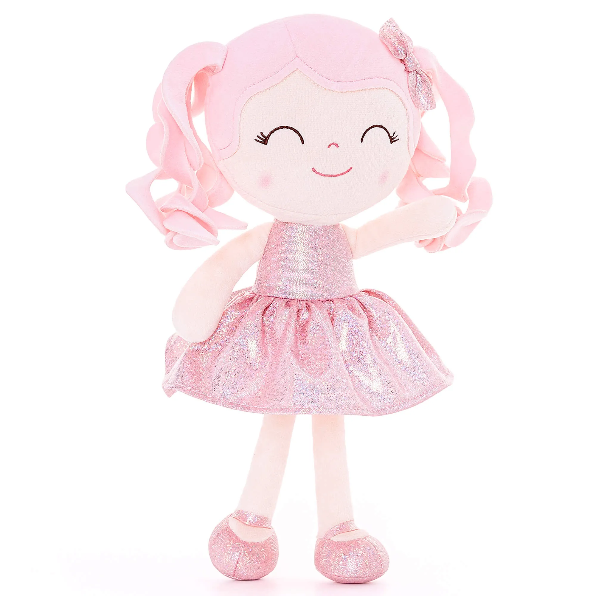 Gloveleya 12-inch Personalized Curly Hair Glitter Pinstripe Dress Dolls  Series