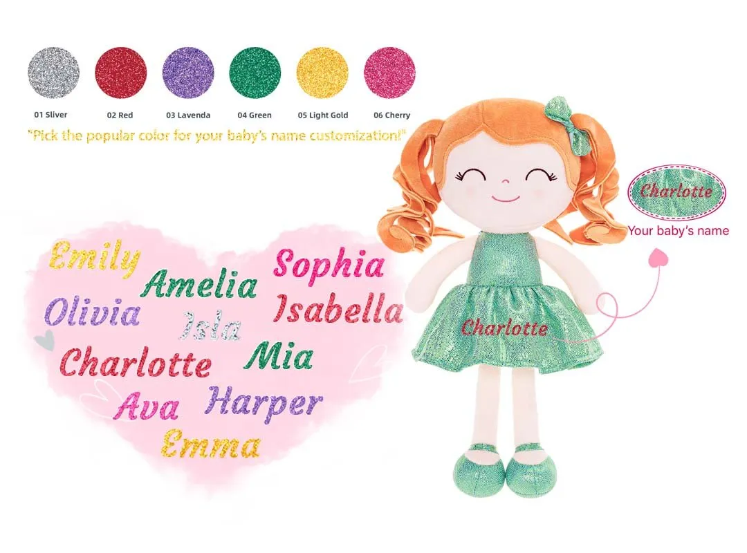 Gloveleya 12-inch Personalized Curly Hair Glitter Pinstripe Dress Dolls  Series