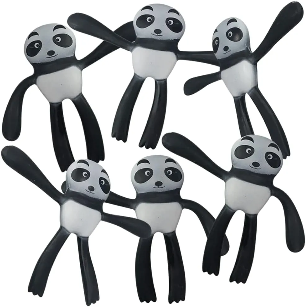 Goodie Bag Fillers for Boys and Girls ArtCreativity Bendable Panda Toys$ Set of 6$ Flexible Figures$ Stress Relief Fidget Toys pendant grandma rhetorical equitable village for Kids$ Fun Birthday Party Favors$ 
