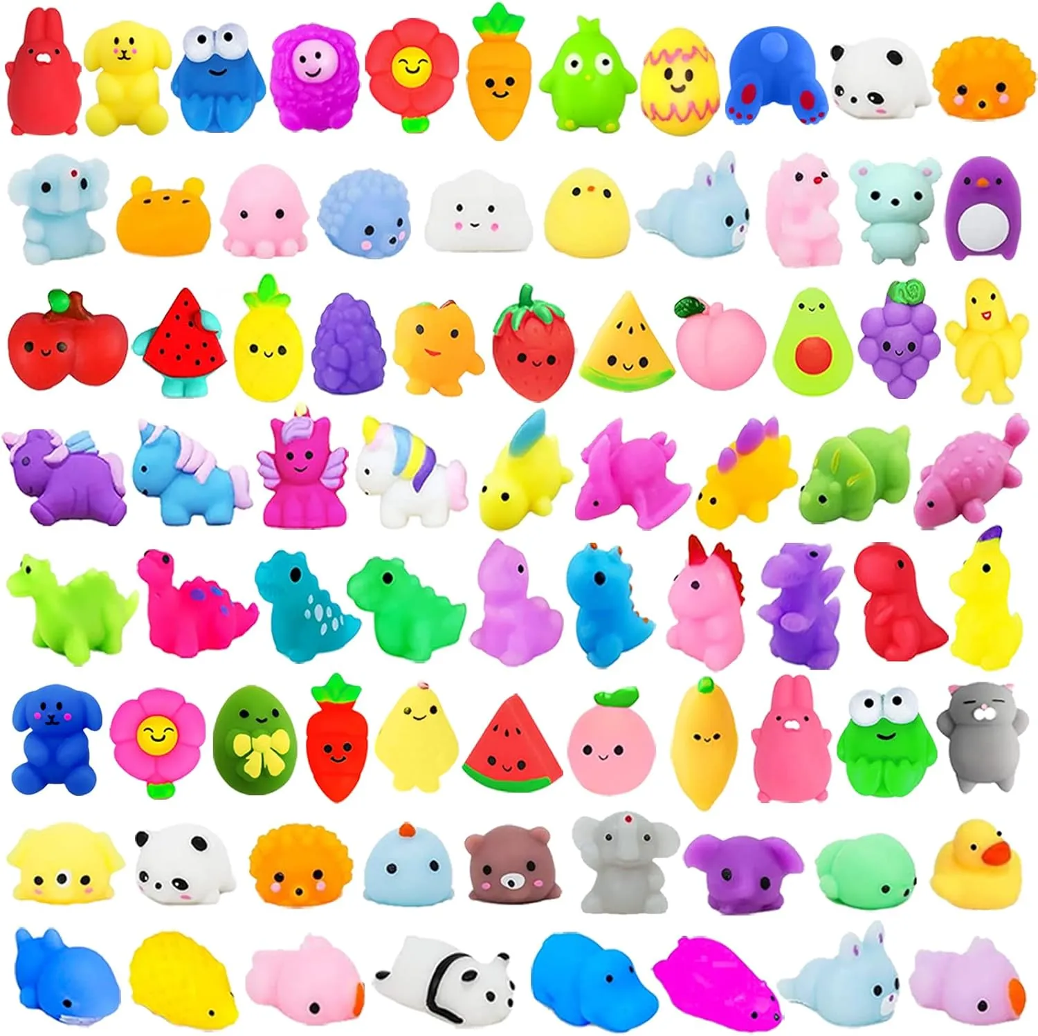 Goodie Bag Stuffers$ Party Bag Filler$ Birthday Gifts (Random) 200Pcs Mochi Squishy Toys$ Kawaii guncotton indolent Squishies Fidget Stress Relief Toy for Kids Party Favors$ Classroom Prizes$ 