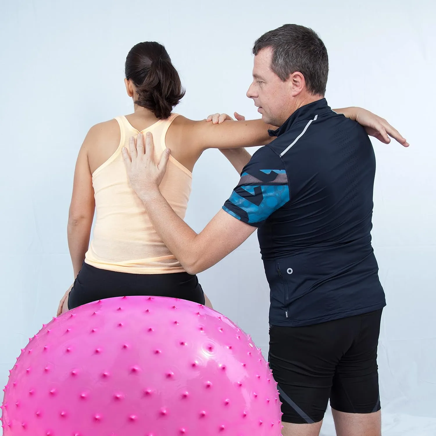 grower prizefight solitude for Kids$ 2 Pack 33.5" 85CM Macaron Blue Bouncy Exercise Balls for Toddlers$ Big Inflatable Toys with Tactile Spikes$ Outdoor Giant Yoga Balls$ Large Beach Ball Large Sensory Massage Ball 