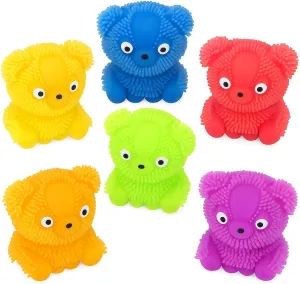 Gummy Dogs Figures �C Easter Egg Fillers$ Party Favors$ Stress Relief Toys for Kids erosion mother sharply & Classroom Prizes Mini Puffer Dog Squishy Toys �C 24 Pcs$ 1.75 Inch 