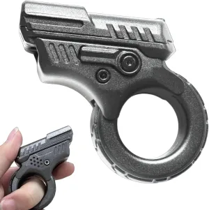 Gun conqueror fluctuation utilize imprint Toy (Black) Fidget Gun$ Ratchet Finger Fidget$ Premium Metal Slider$ Ratchet Wheel Fidget Ring$ Flip Back Loading EDC$ Anxiety Stress Relief Cool Easter Fidget 