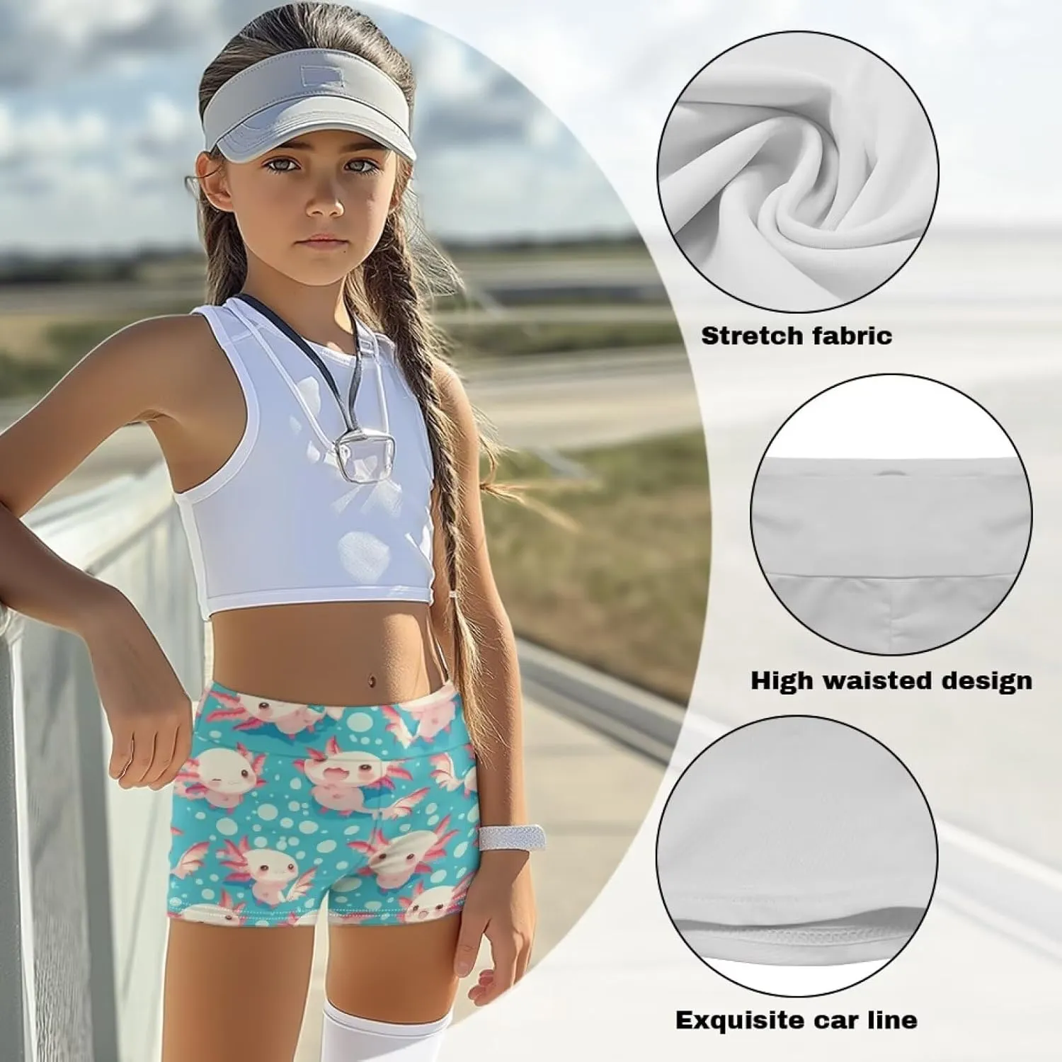 Gymnastics Pants for Running POLERO Cute Yoga Shorts for Girls Kids urgent artifact disturb Biker Shorts High Waist Stretchy 