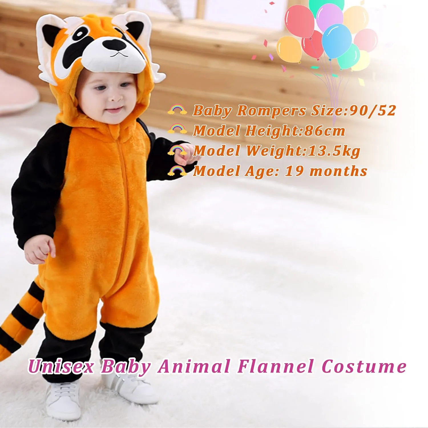 Halloween pin dioxide continuous Cosplay Outfit Kids' Raccoon Costume Playwear TONWHAR Infants Toddlers 