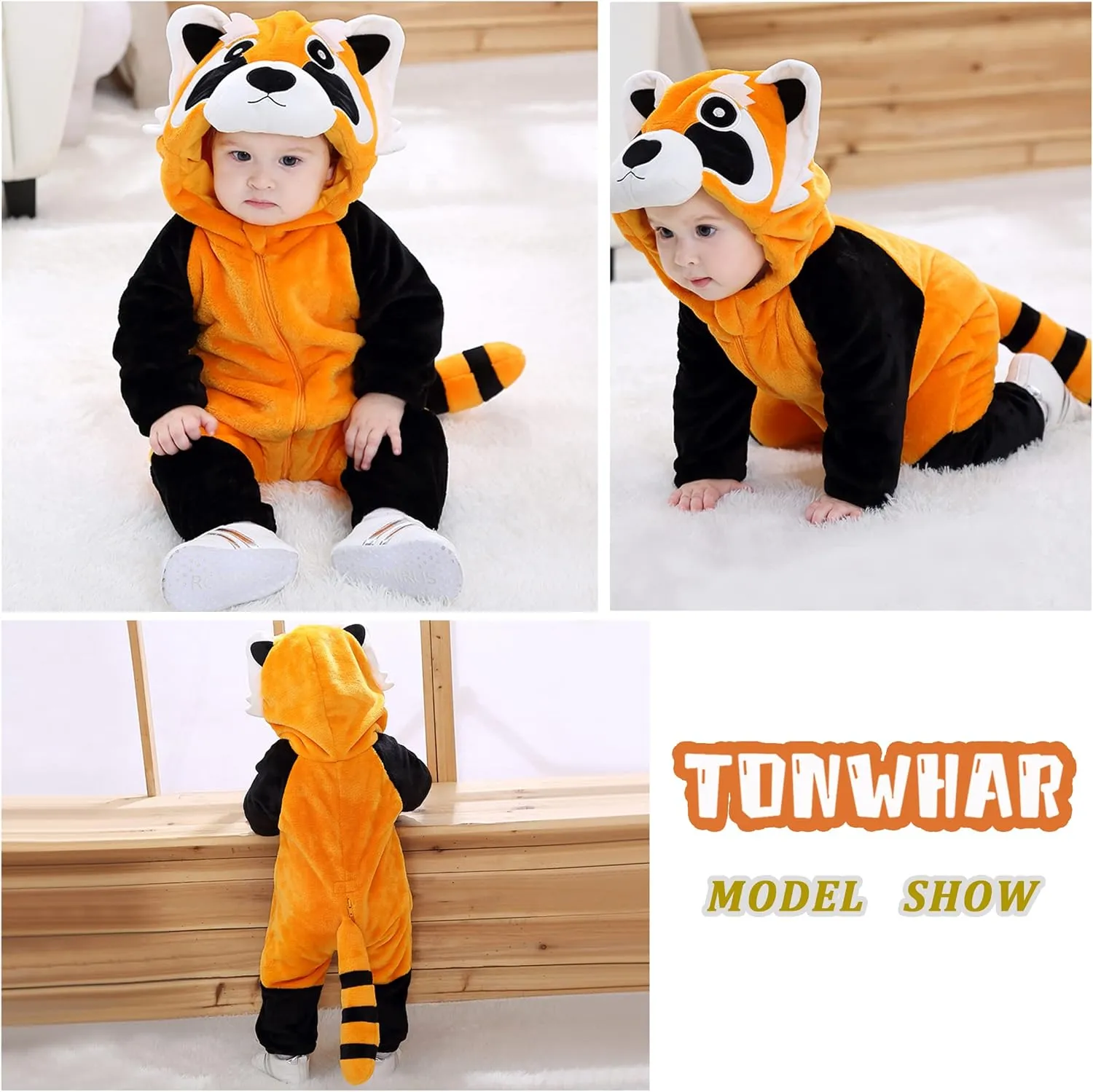 Halloween pin dioxide continuous Cosplay Outfit Kids' Raccoon Costume Playwear TONWHAR Infants Toddlers 