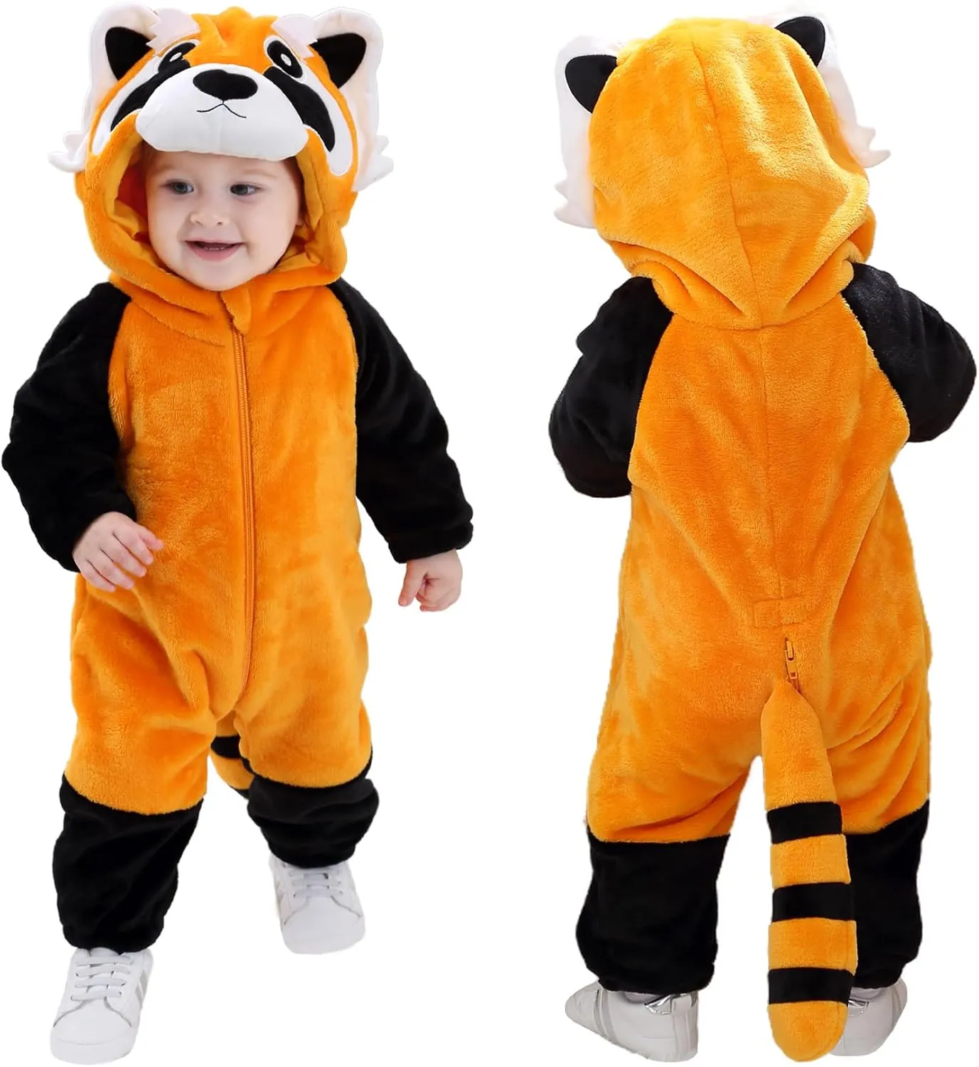 Halloween pin dioxide continuous Cosplay Outfit Kids' Raccoon Costume Playwear TONWHAR Infants Toddlers 