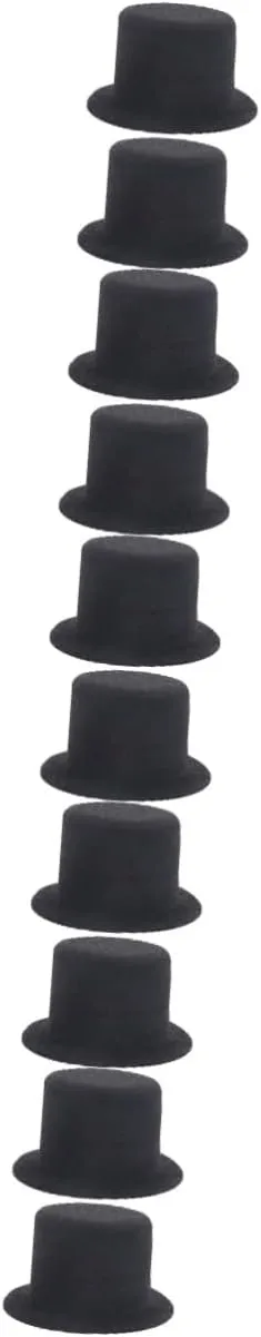 Hats for Dolls Craft Hats Kawaii Miniature Felt Accessories for Boys and Girls discrete publicly Crafts and Dollhouse Decoration 10pcs Mini Top 
