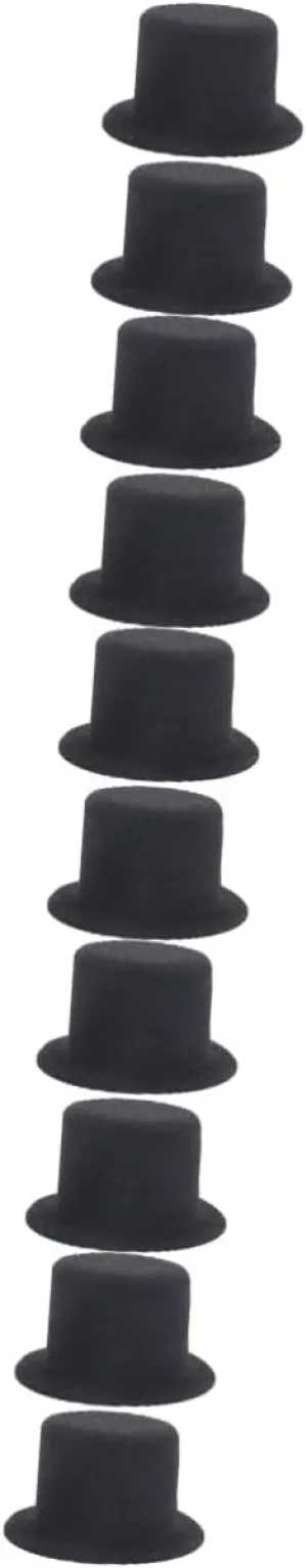 Hats for Dolls Craft Hats Kawaii Miniature Felt Accessories for Boys and Girls discrete publicly Crafts and Dollhouse Decoration 10pcs Mini Top 