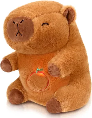 Heartbeat band extinct cementation Plush for Anxiety with Music Lights and Rhythmic Breathing Motion Anxiety Relief Portable Plush Sound Machine(Capybara) HyDren Breathing Stuffed Animal 9 inch Calming Soothers for Sleep 