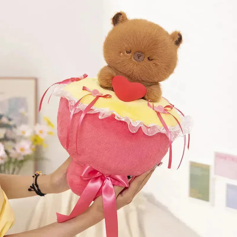 Heartfelt Hugs Capy-Panda Plush Bouquet