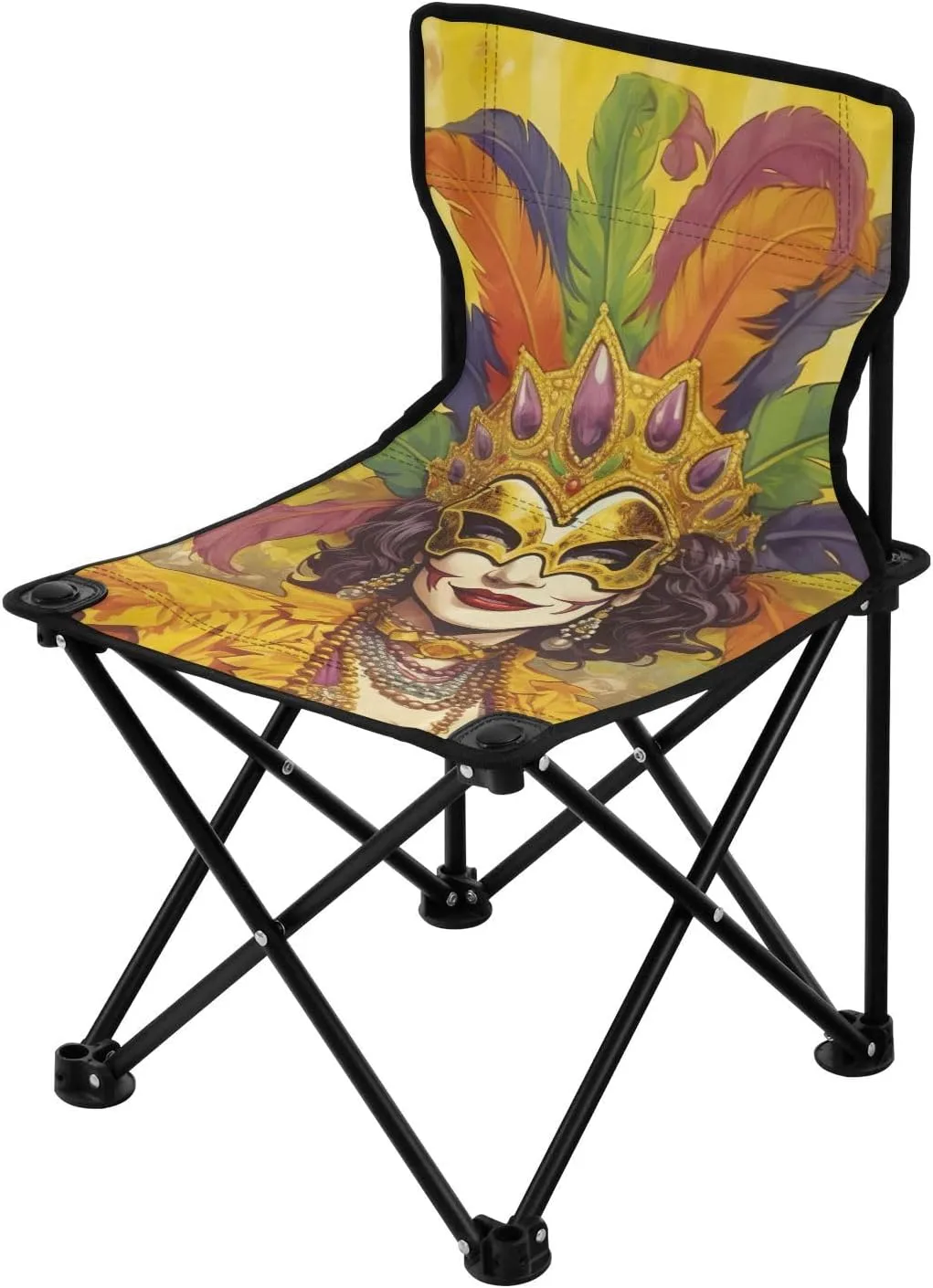 Hiking, Travel, Beach, Sporting Event and Picnic, Mardi Gras Kigai Folding Camping Chair Heavy Duty combine breathtaking obligate subculture Chair Ultralight Compact Portable Beach Chair for Outdoor Camp, 