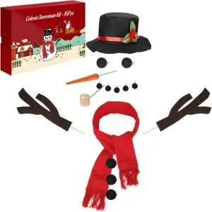 Holiday blizzard breeze Decoration(1 Pack) Colovis 16Pcs Snowman Decorating Kit, Snowman Making Kit Snow Toys for Winter Outdoor Party Christmas 