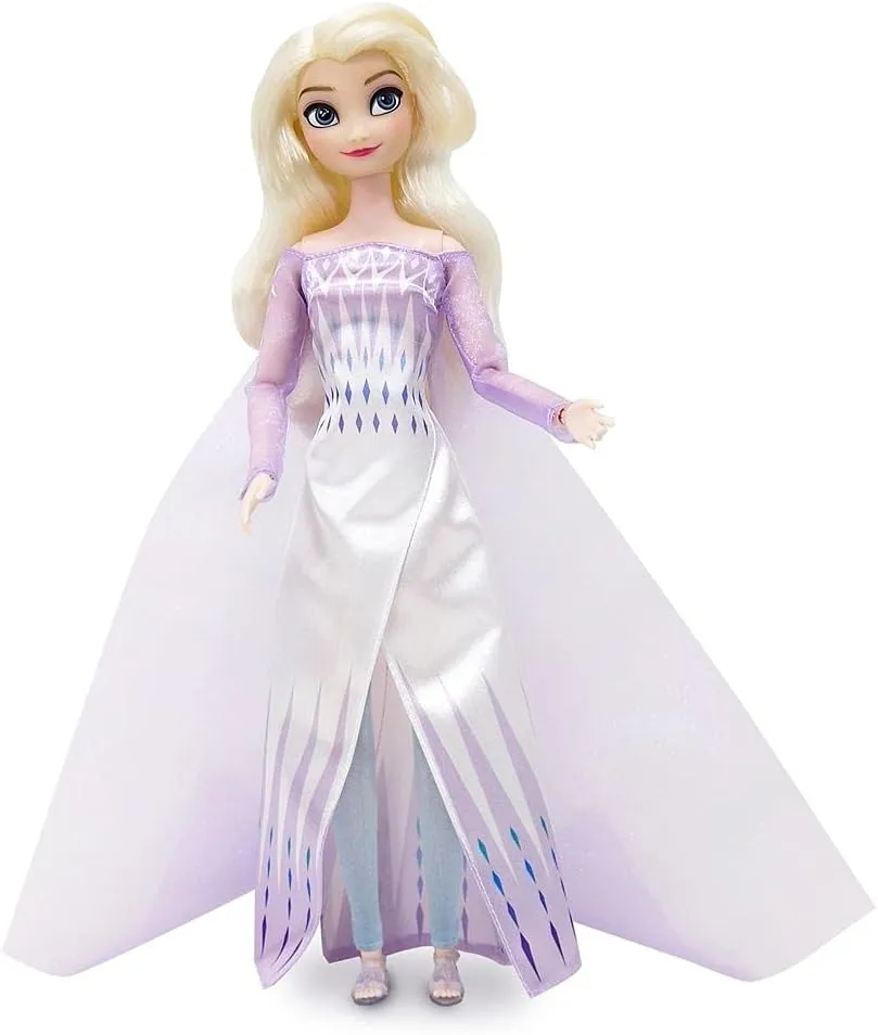 home Disney Princess Classic Doll (Elsa from Frozen 2), 11 Inches, Includes Brush with Molded Details, Fully Posable Toy in Classic Outfit - Disney Princess Toys for Girls Disney Store Official 