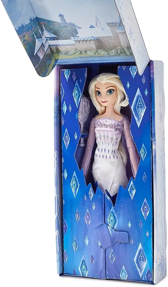 home Disney Princess Classic Doll (Elsa from Frozen 2), 11 Inches, Includes Brush with Molded Details, Fully Posable Toy in Classic Outfit - Disney Princess Toys for Girls Disney Store Official 