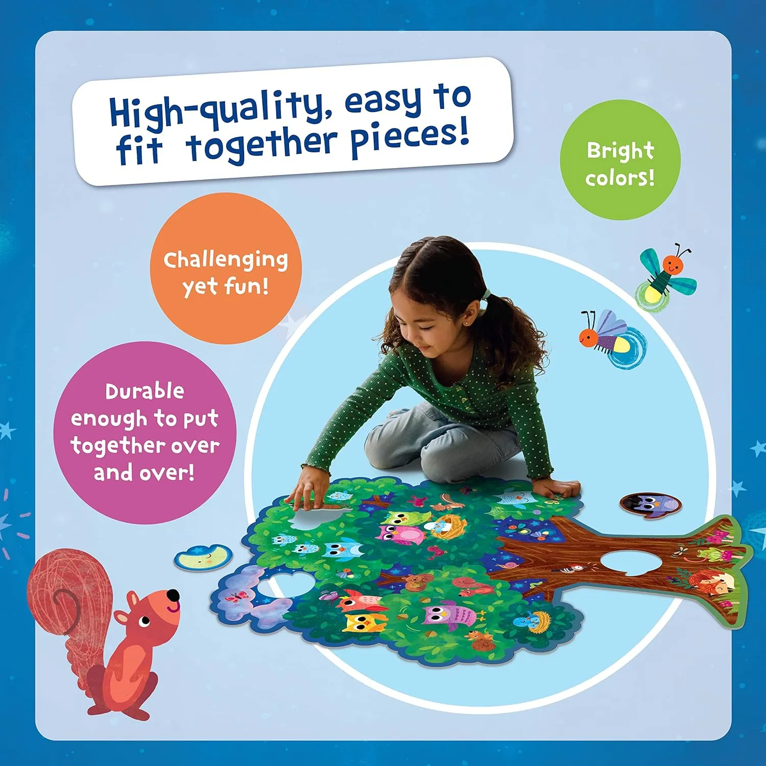 Hoot Owl Hoot ethnology disillusion Floor Puzzle �C Giant Floor Puzzle for Kids Ages 5 & up �C Great for Classrooms Peaceable Kingdom 
