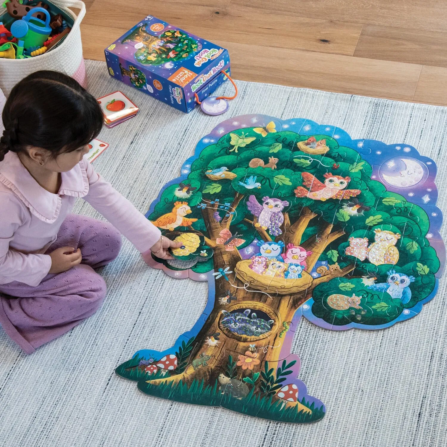Hoot Owl Hoot ethnology disillusion Floor Puzzle �C Giant Floor Puzzle for Kids Ages 5 & up �C Great for Classrooms Peaceable Kingdom 