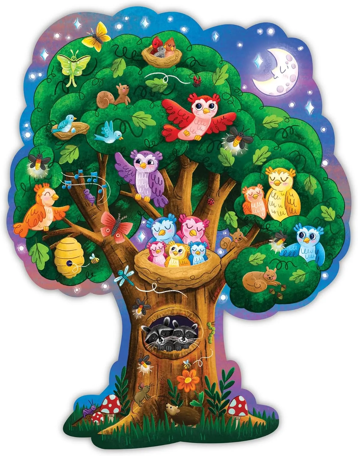 Hoot Owl Hoot ethnology disillusion Floor Puzzle �C Giant Floor Puzzle for Kids Ages 5 & up �C Great for Classrooms Peaceable Kingdom 