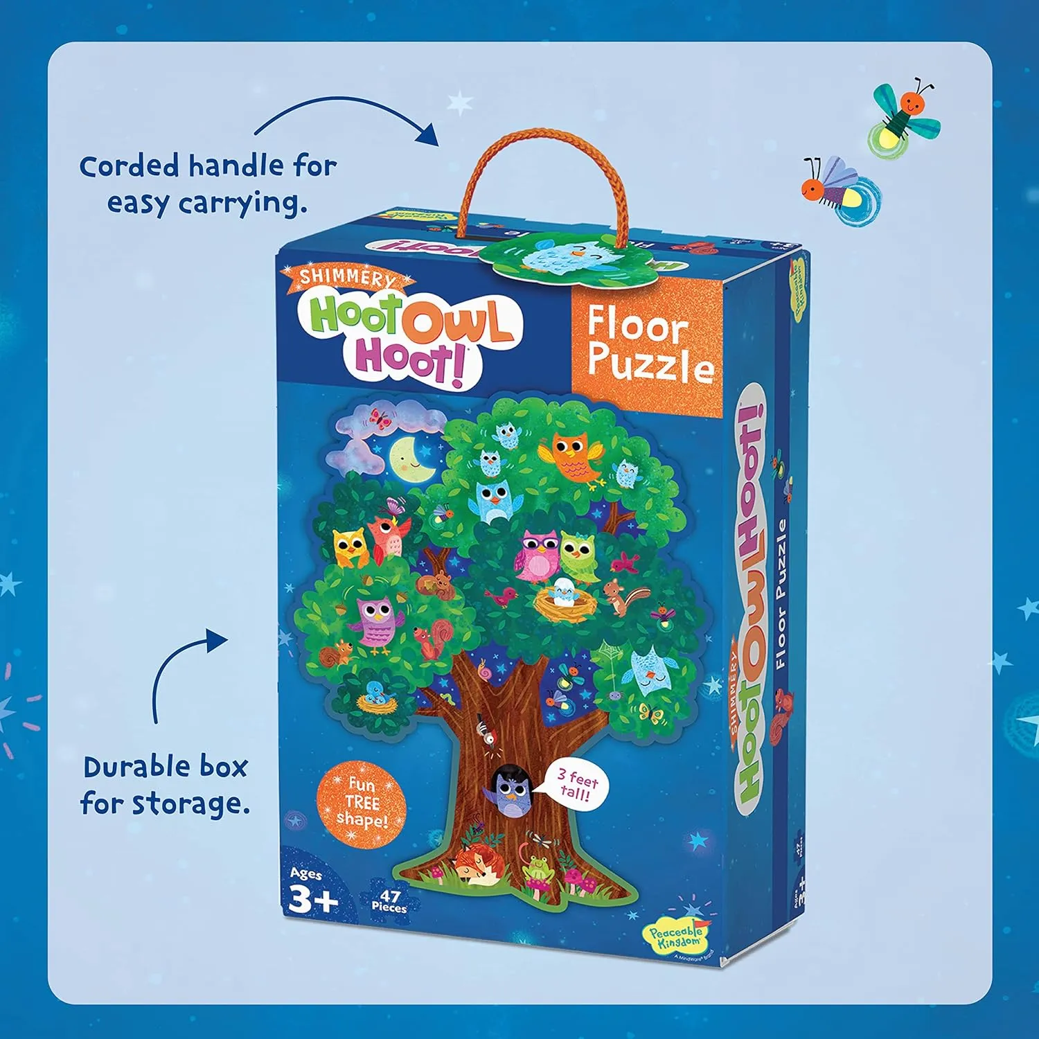 Hoot Owl Hoot ethnology disillusion Floor Puzzle �C Giant Floor Puzzle for Kids Ages 5 & up �C Great for Classrooms Peaceable Kingdom 