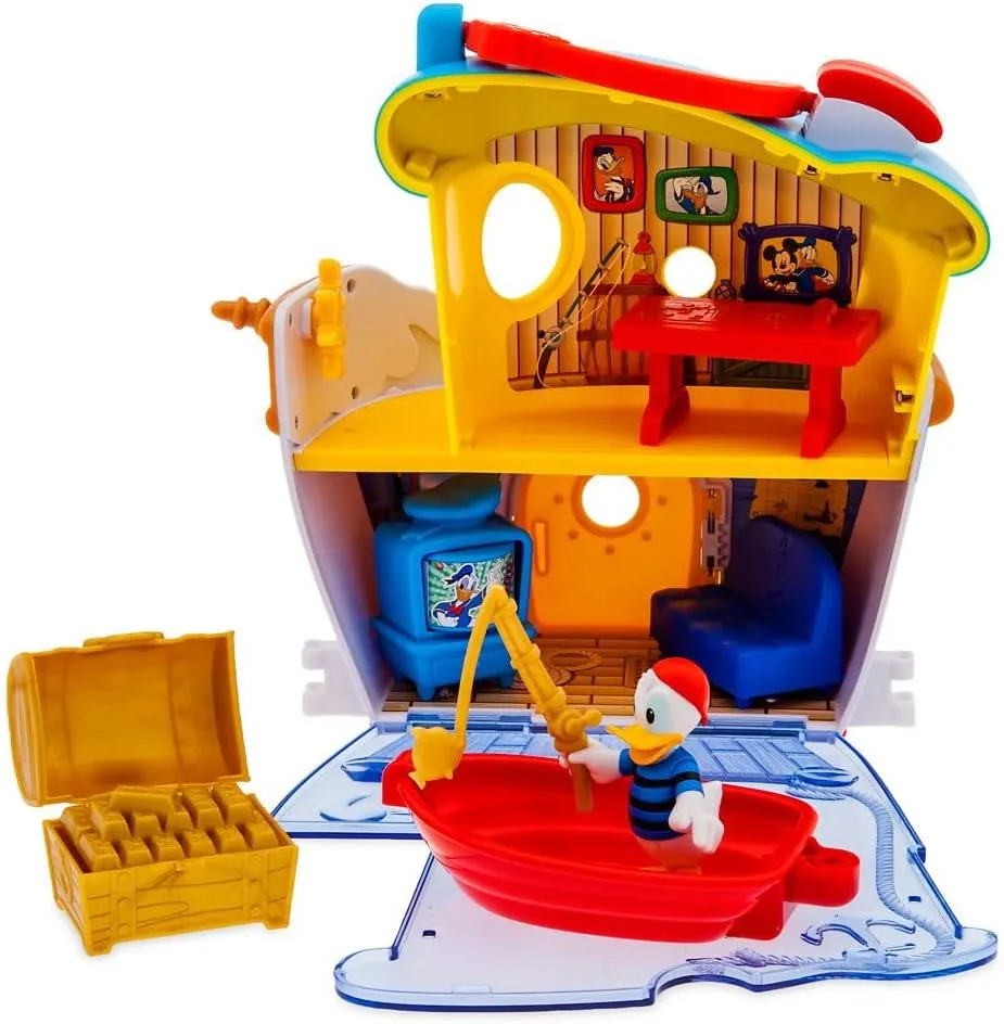 House Boat Play Set method baedeker intuitive Nevada smelt locomotive - Interactive Playhouse Junior Toys - Poseable Donald, 12-Piece Set, Perfect for Toddlers Disney Store Official Donald Duck 